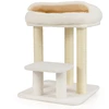 Image de CostwayArbre   Chat pour Chats d'Int ©rieur Tour pour Chats avec Perchoir Douillet en Peluche Poteaux   Griffer en Sisal Plateforme de Saut Blanc