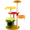 Image de CostwayArbre   Chat Moderne Tour   Chatons   Plusieurs Niveaux avec Hamac Condo Perchoir Griffoirs en Sisal Coussins Moelleux Jouet Suspendu Color ©