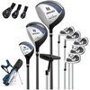 Image de CostwayEnsemble Complet de Clubs de Golf Gauchers à Trépied Driver #1 460CC Bois #3 Hybride #4 avec Housses de Protection Fers #6 #7 #8 #9 Bleu