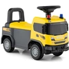 Image de CostwayVoiture à Pousser pour Enfants Camion de Pompiers avec Volant Lumières Sirènes Klaxon et Musique Voiture à Glisser pour 19 Mois + Jaune