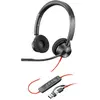 Image de HP Poly Blackwire 3320 MS + adaptateur USB-C/A (Filaire, USB-C, Les équipes Microsoft), Casque micro de bureau, Noir