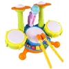 Image de enfants Électrique Kit Tambour Jouets D'enfants Instruments de Musique Playset Flash Light Toy Multicolor RA106
