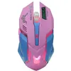 Image de Souris de jeu sans fil Ordinateur PC de récepteur USB optique 2.4G pour ordinateur portable - Rose noir
