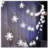 Image de 3meters 20led christmas snowflake string lights winter fairyland home decor - blanc