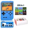 Image de Rétro mini console de jeu vidéo tenue dans la main 500 jeux classiques intégrés pour les enfants - bleu