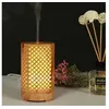 Image de Diffuseur d'arôme de grain bois 100ml humidificateur d'atomisation veilleuse colorée - jaune