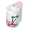 Image de Humidificateur d'air de paysage usb u ultrasonique à brume froide-mini voiture 260 ml - rose