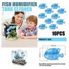Image de 10 pièces universel humidificateur de réservoir nettoyant chaud humidificateurs à brume fraîche poissons - bleu