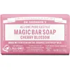 Image de Dr. Bronner's, Savon pour les mains, Dr Bronner's Cherry Blossom Pure-Castile Bar Soap with Organic Ingredients and Essential Oils 140g (Savon solide, 140 g)