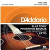 Image de D'Addario And Co EFT15 Flat Tops Phosphor Bronze Extra Light 10-47 Jeux de cordes folk 010