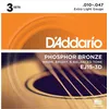 Image de D'Addario And Co EJ15-3D Phosphor Bronze Extra Light 10-47 Pack de 3