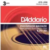 Image de D'Addario And Co EJ17-3D Pack de 3 Phosphor Bronze Medium 13-56 Jeux de cordes folk 013