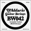 Image de Corde au détail D'Addario pour guitare acoustique 042 80/20 File Bronze - BW042
