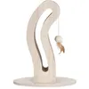 Image de Griffoir pour chat - CATIT - Pixi Queue de chat - Avec balle en tissu et plume - Aspect chene naturel