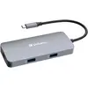 Image de Verbatim USB-C Pro Multiport Hub 5 Port CMH-05 32150 (USB-C, 5 ports), Station d'accueil + hub USB, Argent