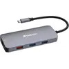 Image de Verbatim CMH-09 (USB-C, 9 ports), Station d’accueil + hub USB, Argent, Gris