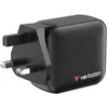 Image de Verbatim Mini GaN Charger 100W 3Port US/EU/UK ADP 32230 (100 W, 3 ports), Chargeur USB, Gris, Noir