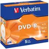 Image de Verbatim DVD-R, 4,7 Go, 16x, paquet de 5 (5x), Support de données optiques
