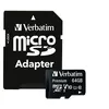 Image de Verbatim Premium - Carte mémoire flash (adaptateur SD inclus(e)) - 64 Go - Class 10 - microSDXC UHS-I