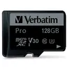 Image de Verbatim PRO - Carte mémoire flash (adaptateur microSDXC vers SD inclus(e)) - 128 Go - Video Class V30 / UHS-I U3 / Class10 - 300x/600x - microSDXC UHS-I