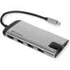 Image de Verbatim Multiport (USB-C, 1 portion), Station d’accueil + hub USB, Gris, Noir, Argent