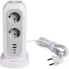 Image de Verbatim, Multiprise, UE Power Tower 11 (11x, CEE 7/4, USB-A, USB-C, 2 m)