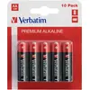 Image de Verbatim Pile Alcaline AA (10 pcs, AA), Batteries + piles