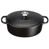 Image de Le Creuset Signature - Casserole avec couverture - 29 cm - 4.7 L - ovale - noir mat