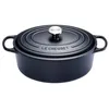 Image de Le Creuset Cocotte Signature Ovale En Fonte Émaillée, 33cm, Noir Mat