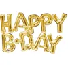 Image de ballon aluminium happy b.day or à gonfler air - amscan 3375901