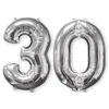 Image de ballon aluminium nombre 30 66cm argent - amscan 3581701
