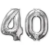 Image de ballon aluminium nombre 40 66cm argent - amscan 3581801