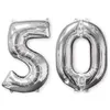 Image de ballon aluminium nombre 50 66cm argent - amscan 3581901