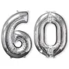 Image de ballon aluminium nombre 60 66cm argent - amscan 3582001