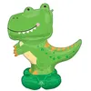 Image de ballon aluminium figurine dinosaure t-rex 114x137cm vert - amscan 4292311