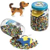 Image de Perles de repassage Hama multicolores avec assiette pour chien et hexagone 7000 pièces