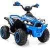 Image de CostwayQuad Electrique pour Enfants 12V7Ah LED Musique Pédale Klaxon 3-4 km/h pour Enfants de 3 à 8 ans Bleu