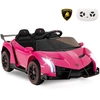 Image de Costway12V Lamborghini Voiture Electrique Enfants avec Télécommande 2,4G Rose