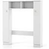 Image de CostwayArmoire de Rangement Au-dessus des Toilettes Organisateur de Rangement 2 Compartiments Ouverts Rangement Autoportant pour Buanderie Blanc