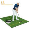 Image de CostwayTapis de Frappe pour Entra ®nement de Golf avec Gazon Synth ©tique 2 Tees de golf 2 B  tons d'Alignement Trous de Tee Pr ©-perc ©s   paisseur 27 mm 152 x 117 cm