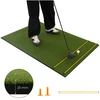 Image de CostwayTapis de Frappe de Golf 152 x 92 cm avec 2 Positions de Tee et 2 B  tons d'Alignement 6 Trous de Tee Pr ©-perc ©s pour Int ©rieure/Ext ©rieure
