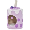 Image de CostwayTour d'Arbre à Chat Bubble Tea Condo Griffoir en Sisal Jouet Boule Pendante pour Chats d'Intérieur Centre d'Activité Mignon pour Chat Violet