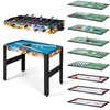 Image de CostwayTable Multi Jeux 12 EN 1 Baby Foot Air Hockey Ping Pong Echecs Bowling Poker pour Bar Bureau Salon Multicolore