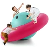 Image de CostwayBalle Gonflable Enfants Ø233cm avec 6 Poignées Château Gonfable en PVC avec Surface Élastique Balle Rebondissante pour 3 Enfants de 5 Ans+ Rose