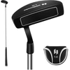 Image de CostwayClub de Golf Putter de 89 Cm Droitier Putter avec Lignes D'alignement avec Couvre-Golf Coin de Pincement (Loft) à 3° Inclinaison (Lie) 72° Noir