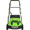 Image de CostwayDéchaumeuse de Pelouse 2 en 1 Scarificateur Électrique Filaire avec Double Interrupteur de Sécurité Réglable à 4 Positions Vert