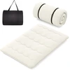 Image de CostwayMatelas Roul © Au Sol avec Housse Lavable Matelas de Couchage Portable et Pliable avec Sac de Transport Double Beige