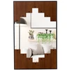 Image de CostwayMiroir Mural Rectangulaire Décoratif Grand Miroir Mural 100 x 66 Cm avec Cadre en Forme de Touches de Piano Crochet Bidirectionnel pour Salon Noir