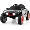 Image de CostwayVoiture de Course Sous Licence Véhicule Électrique Alimenté Par Batterie 12v Télécommande Lumières Led 4 Ressorts de Suspension pour Enfants Gris