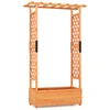 Image de CostwayJardinière avec 2 Treillis Latéraux Toit Suspendu en Bois de Sapin avec Trou de Drainage Lit de Jardin Surélevé 182x110x44cm Orange